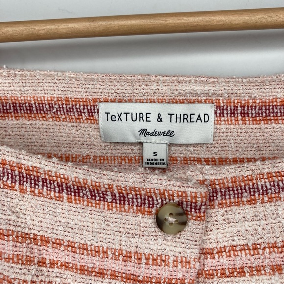 Madewell Texture and Thread button front top in pink size small - Picture 2 of 5